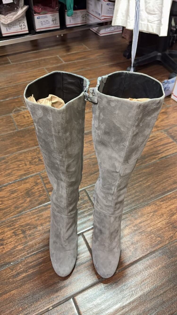 Nike Air Grey Suede Knee-High Boots